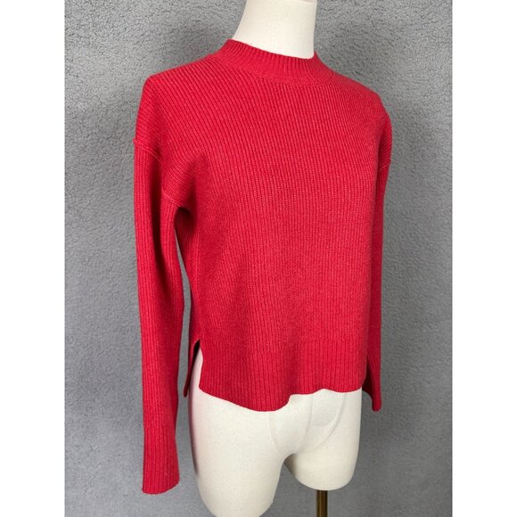 Hippie Rose Juniors' Cozy Red Ribbed Pullover Sweater Hi Lo Size Small NWT's - Picture 3 of 8